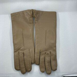 NEW Vintage Driving Gloves Womens S / M Brown Mid Century 1960s 1970s